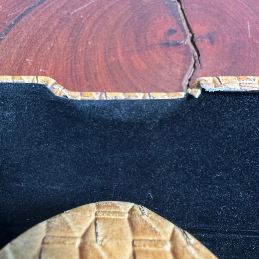 Vintage Corinne McCormack Tan Embossed Eyeglasses Case Magnetic‎ Closure